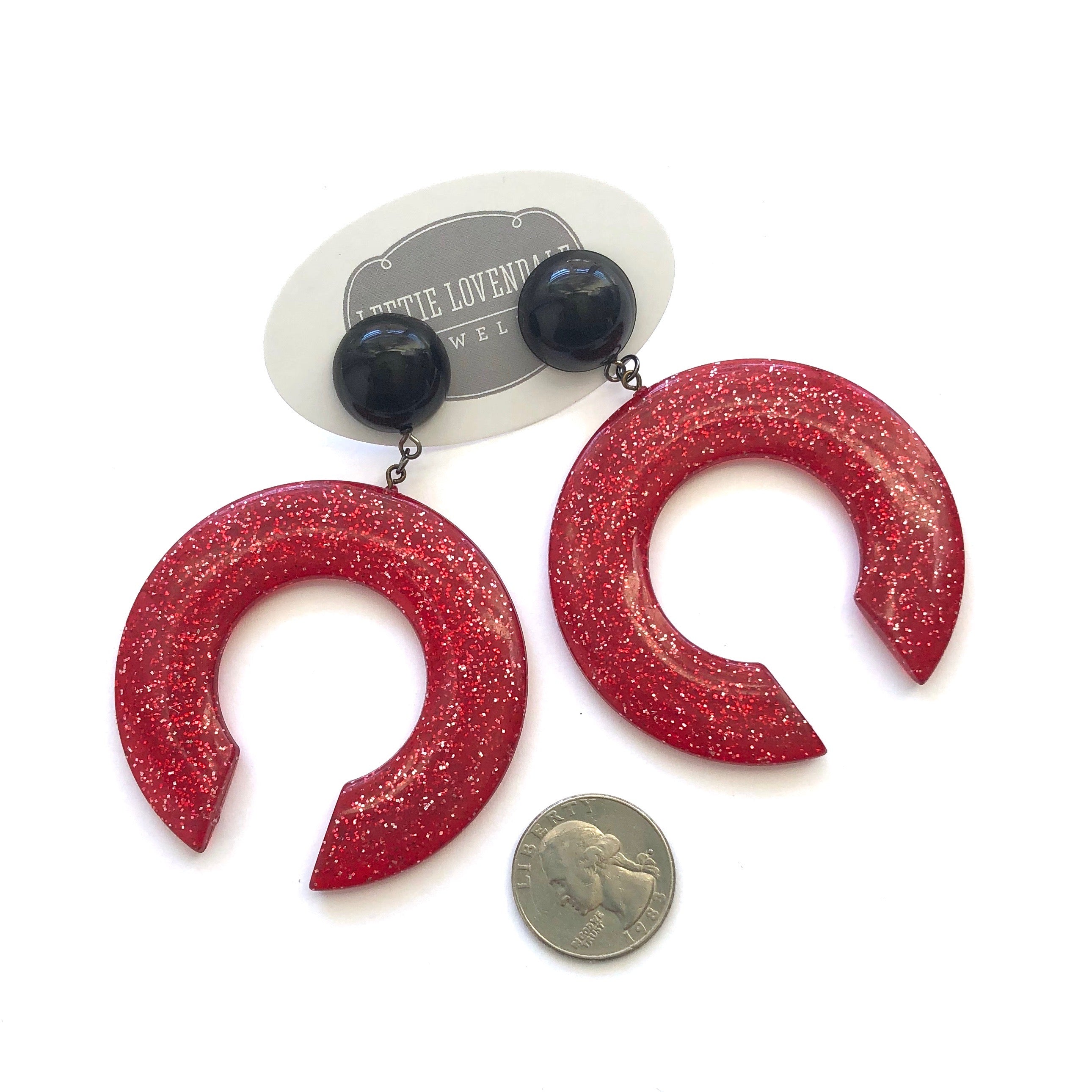 large red earrings