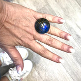 blue and gold ring