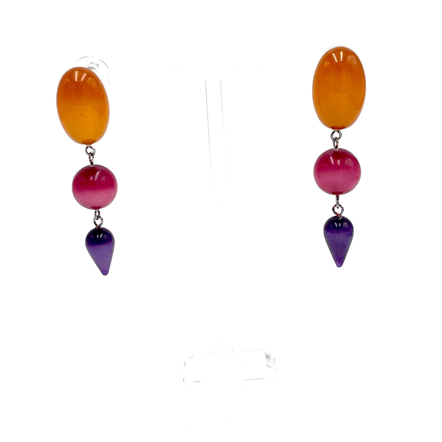 Topaz Gem Moonglow Statement Earrings