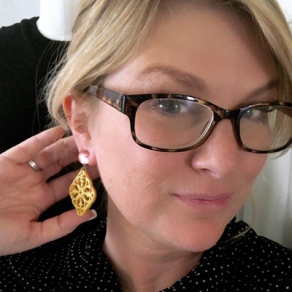 bohemian lace medallion earrings