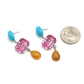 amber pink earrings