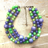 lilac green necklace