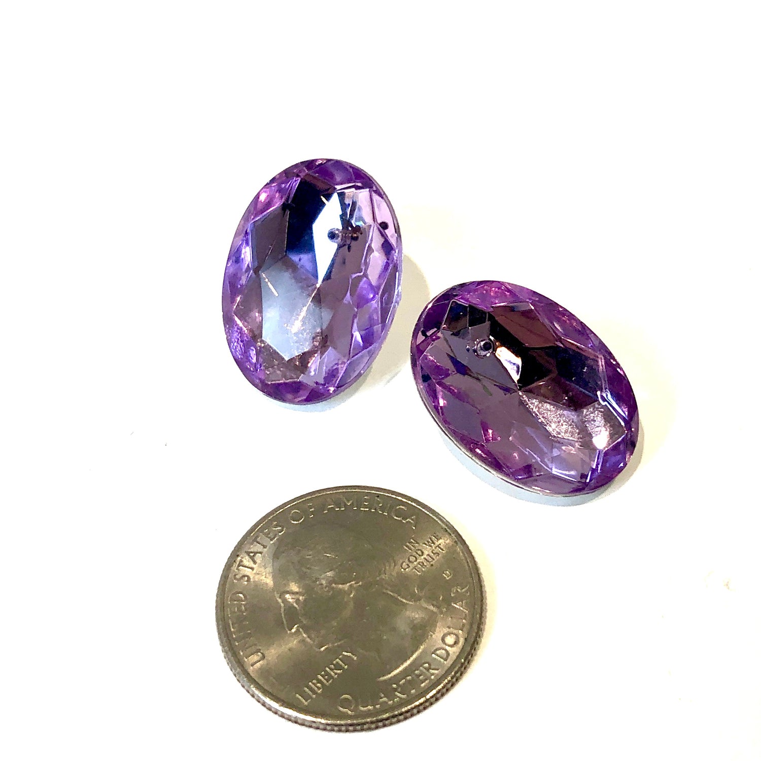 oval purple earrings