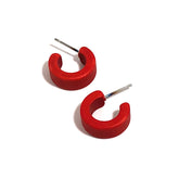 tiny earrings red