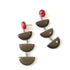 brown red moonglow earrings