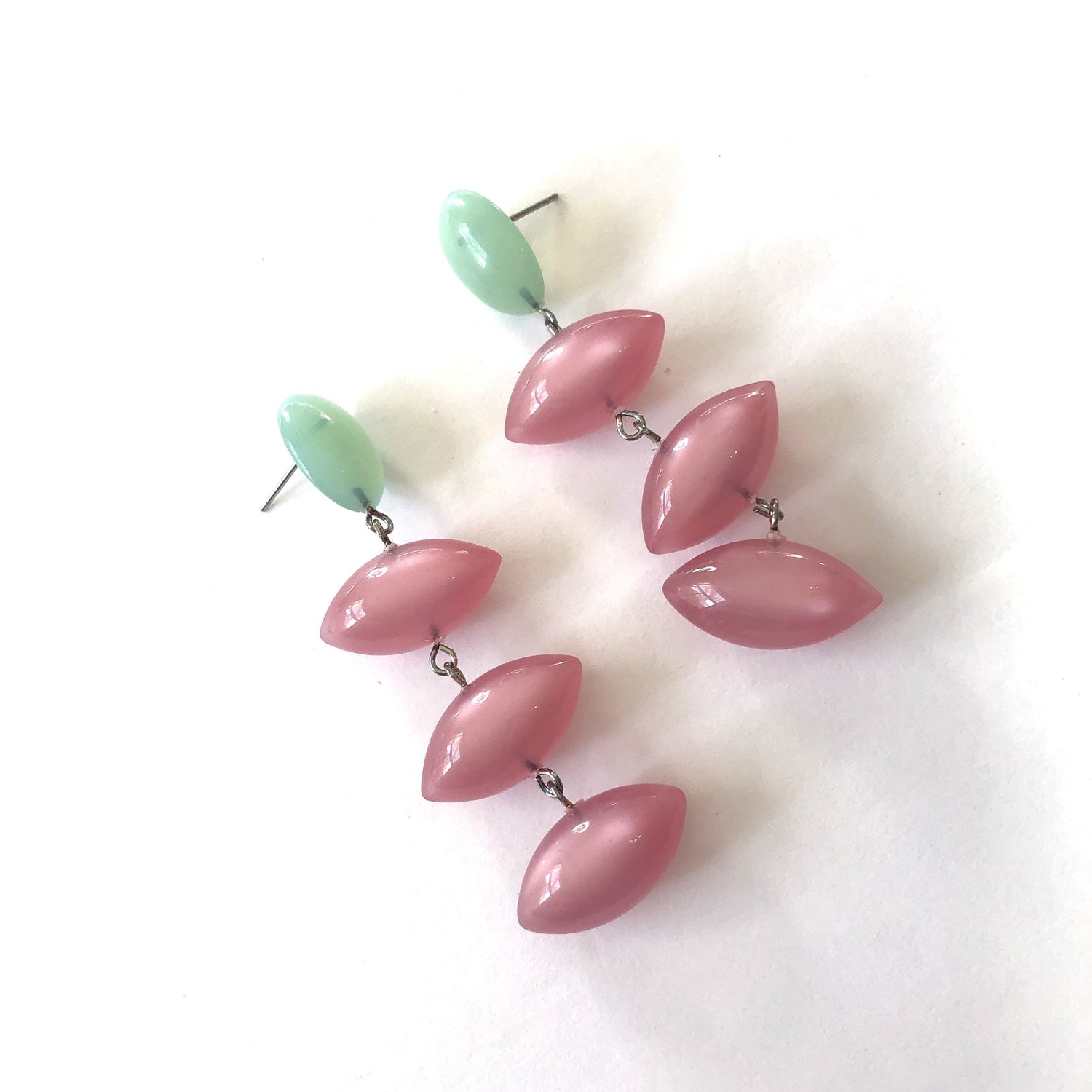 green opal earrings