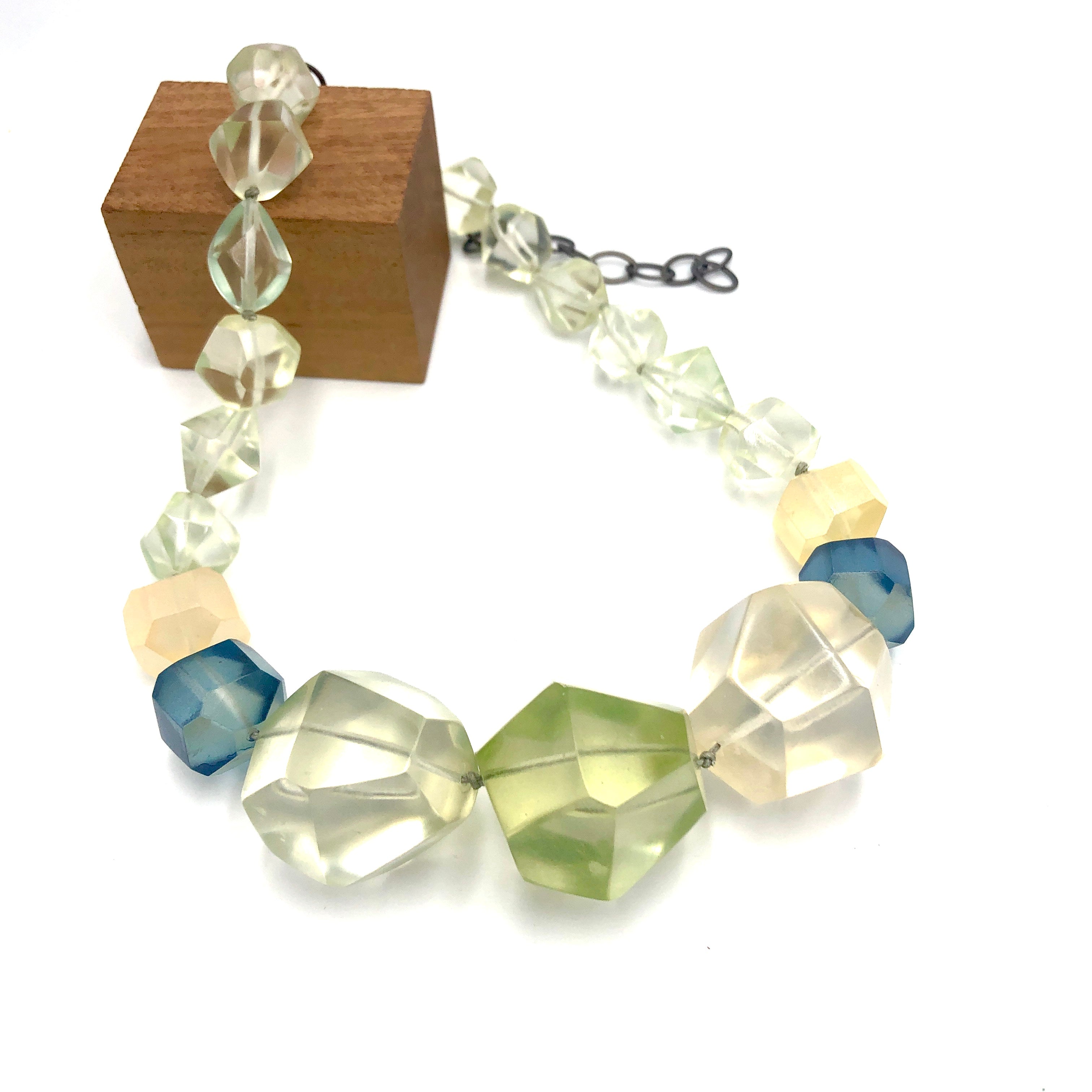 Citrine &amp; Water Hand-Knotted Chunky Knotted Necklace
