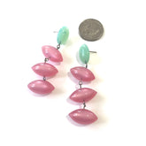 pink moonglow lucite earrings