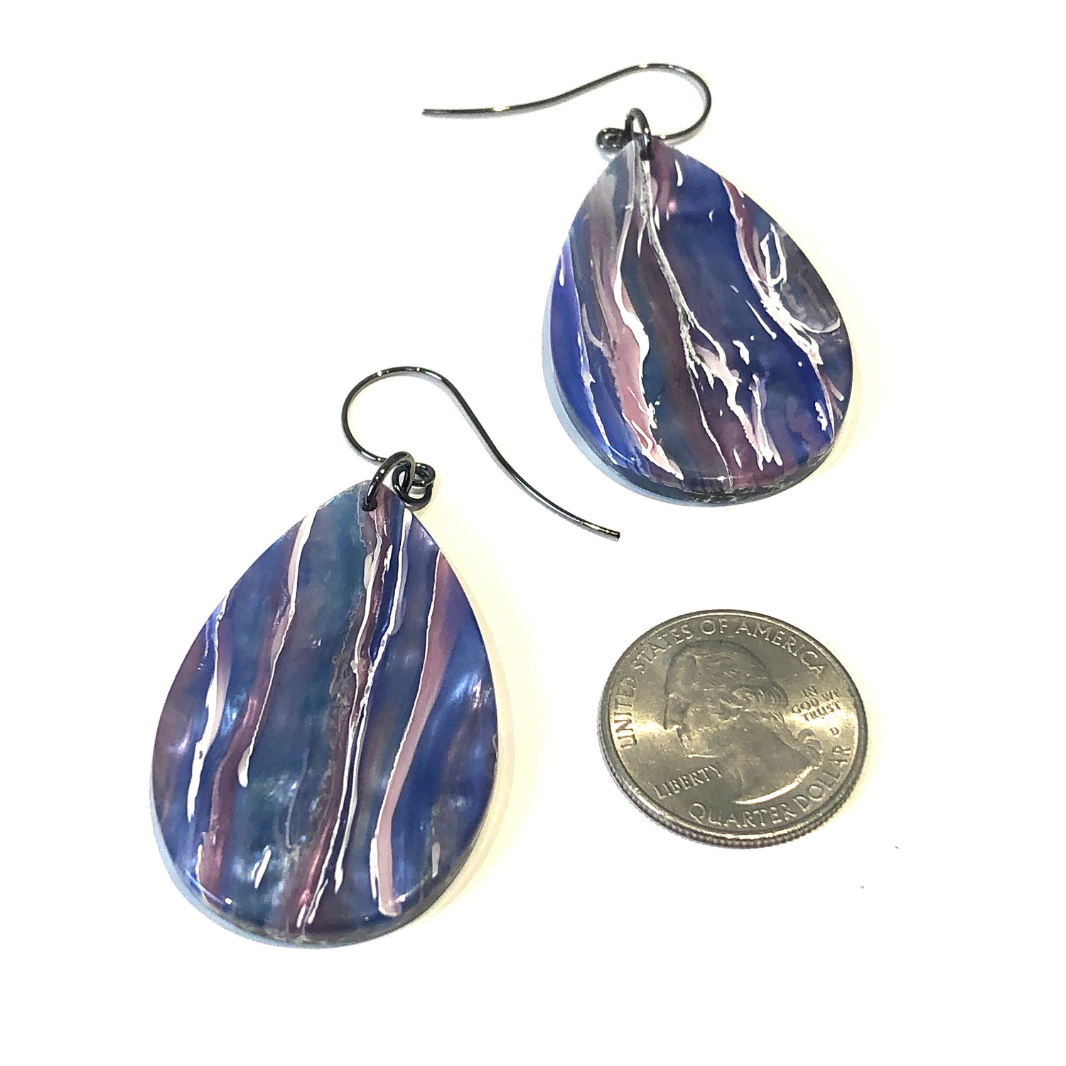 lilac ab earrings