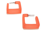 salmon square hoops