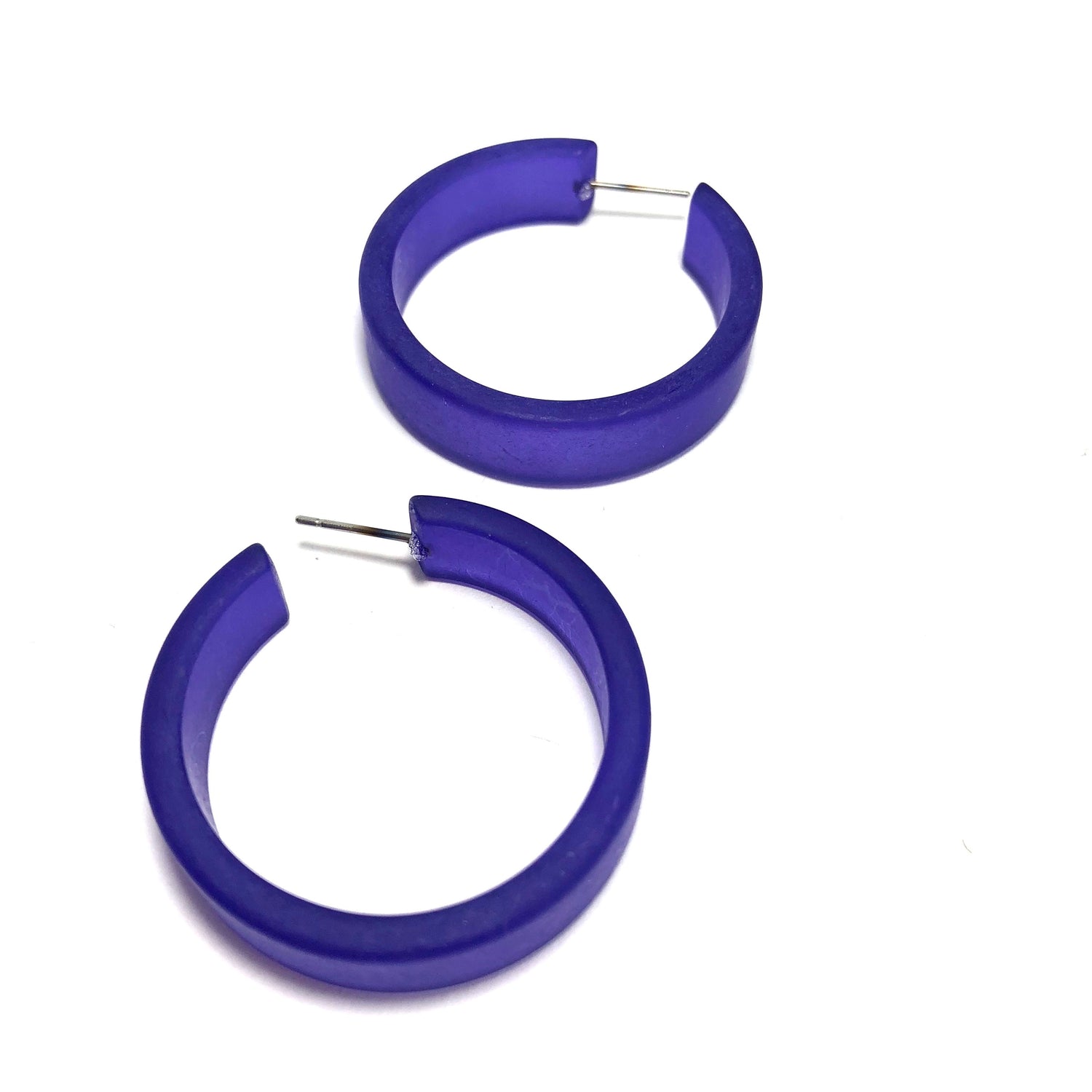 blue lucite hoops