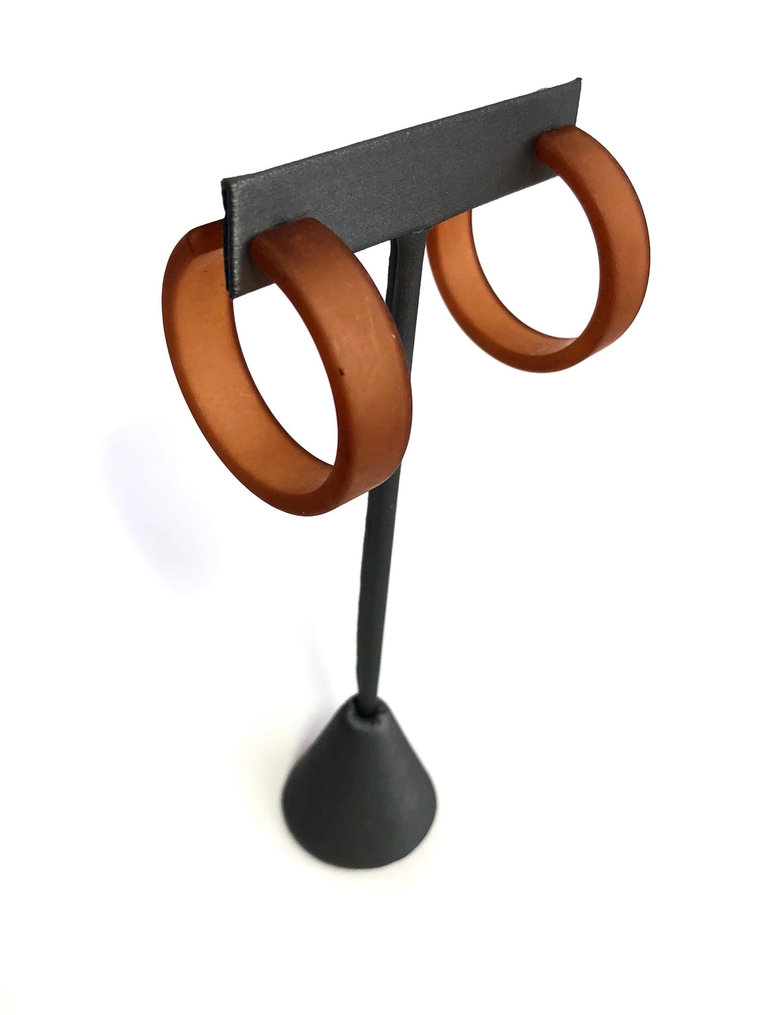 large acrylic hoops brown