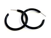 thin black hoop earrings