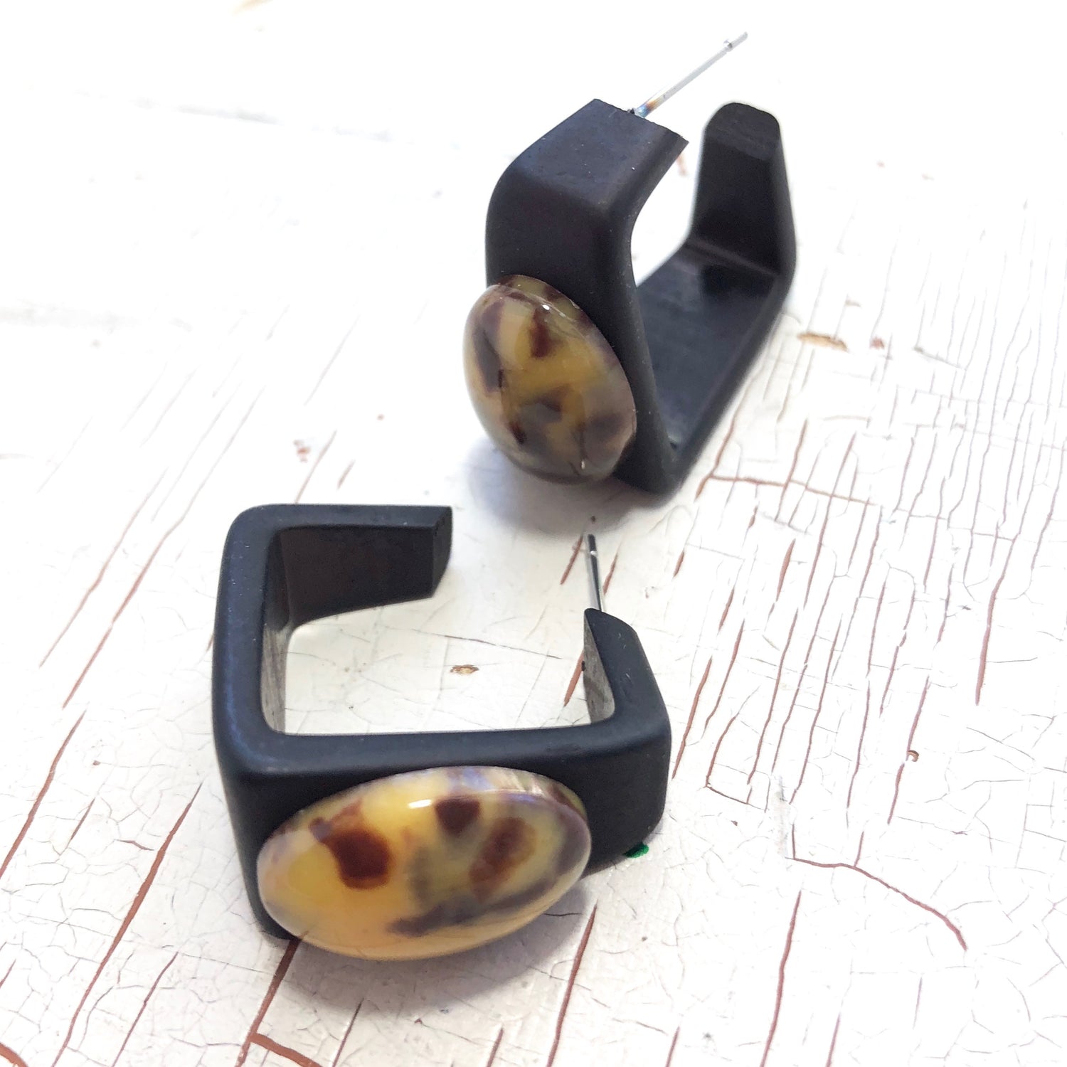 black tortoise earrings