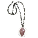 mauve pink necklace