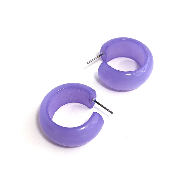 lilac lucite earrings