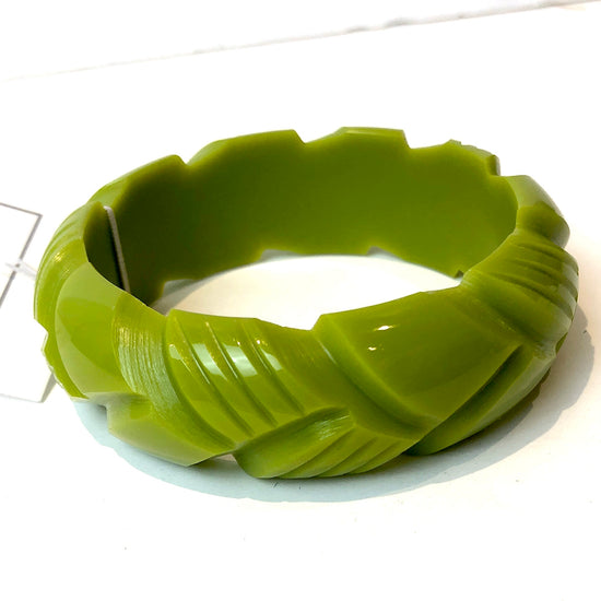carved green bracelet