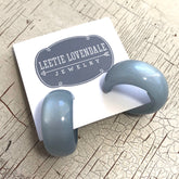 teal blue lucite hoops