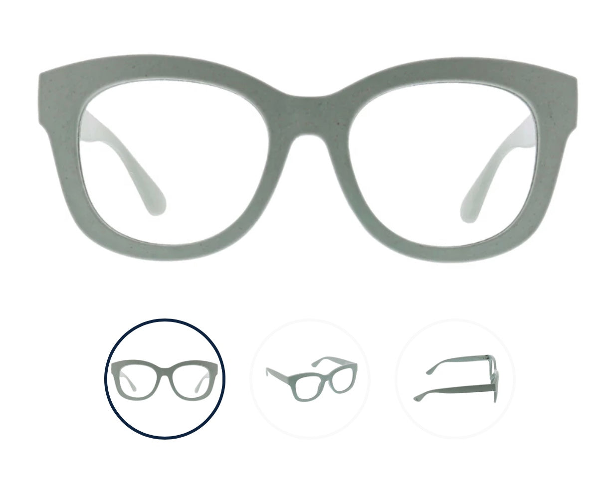 Mint Matte Center Stage Glasses - Blue Blockers