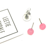 frosted pink earrings