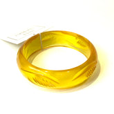 yellow carved bracelet