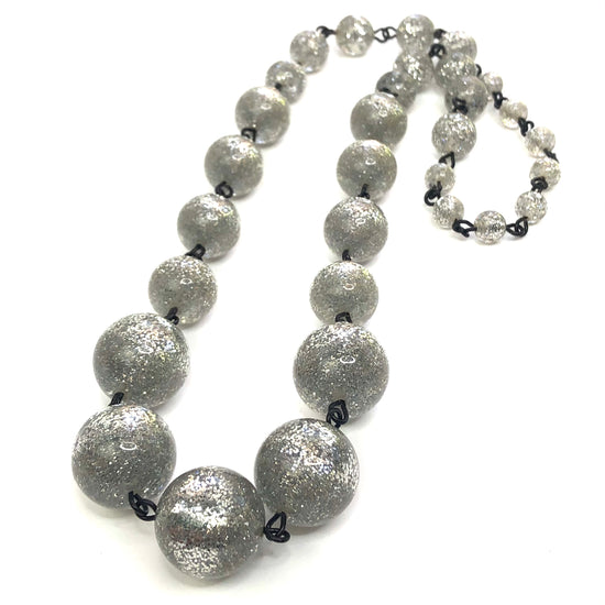 silver metallic necklace