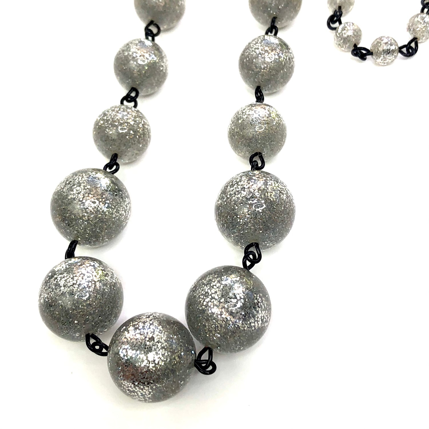 silver confetti necklace