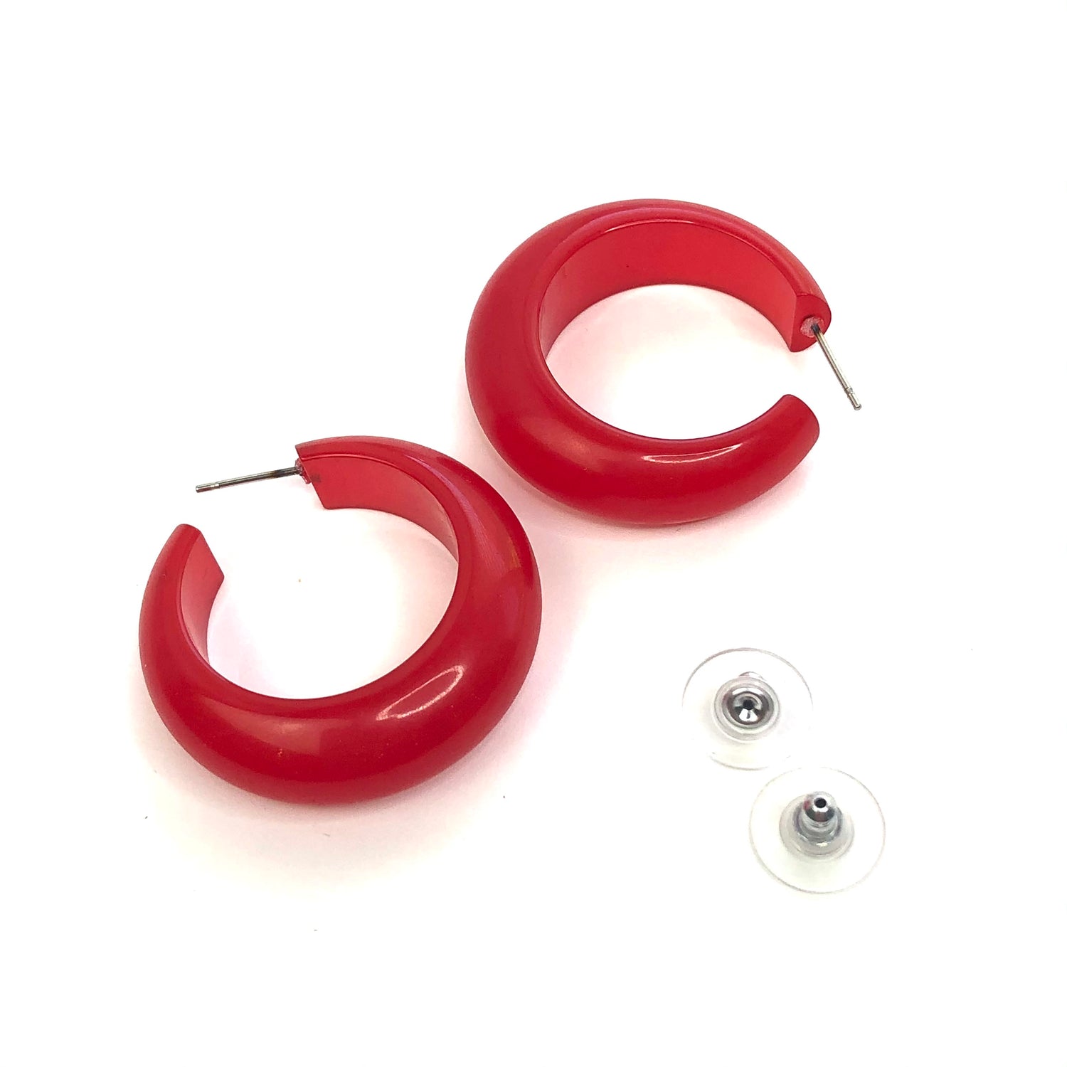bright red hoops
