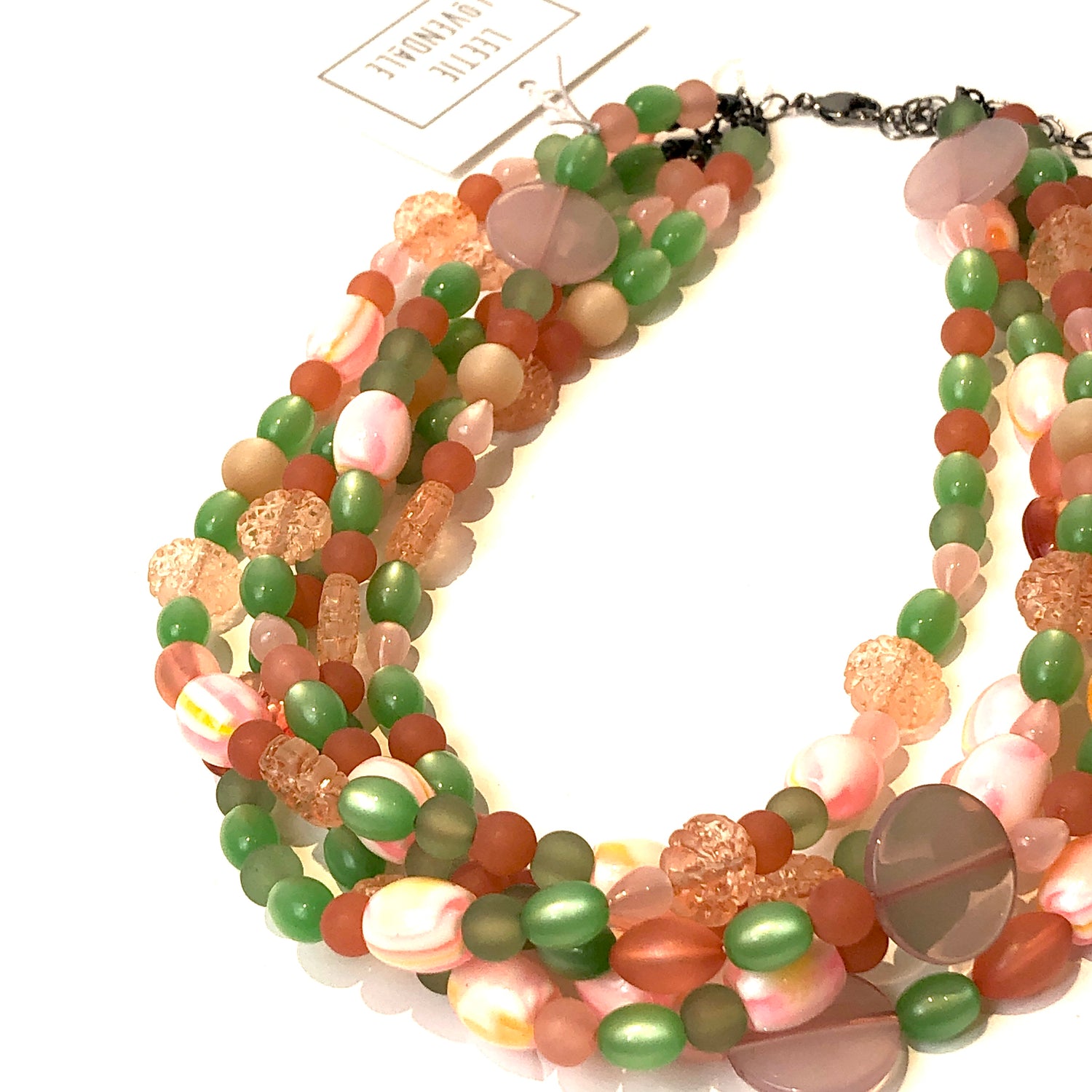 moonglow peach pink necklace