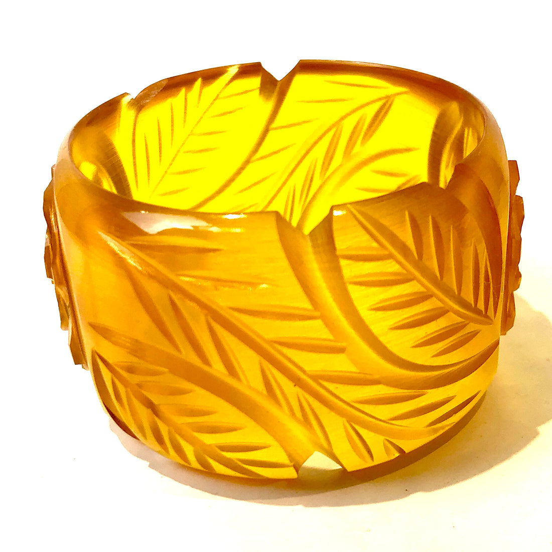 wide yellow bracelet