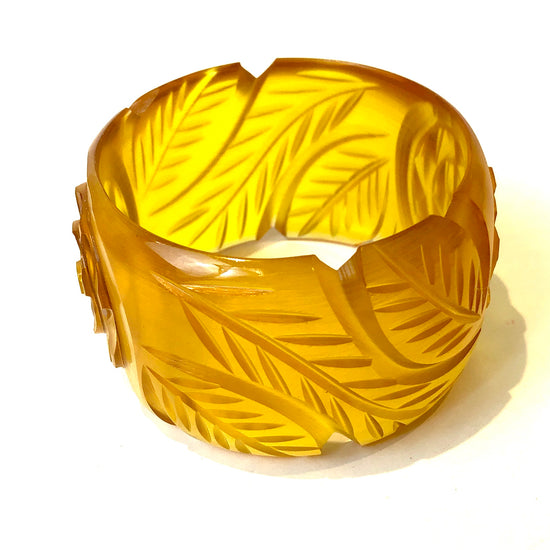 carved yellow bracelet