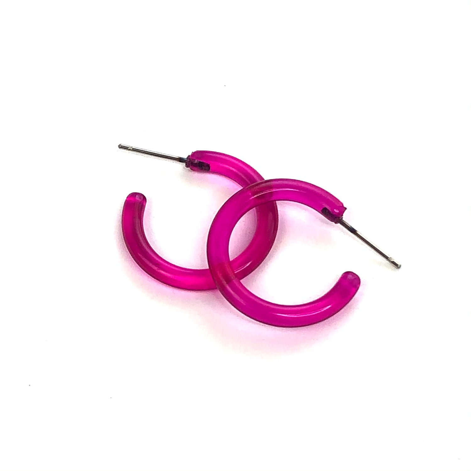 bright pink hoops