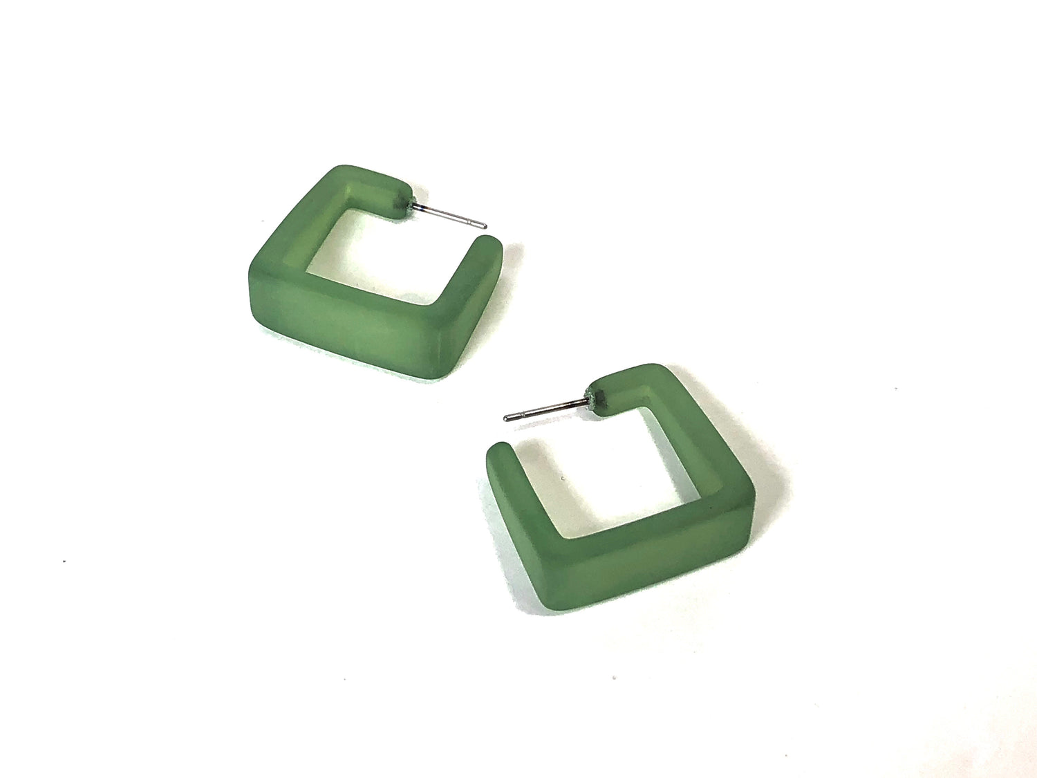 olive green square hoops