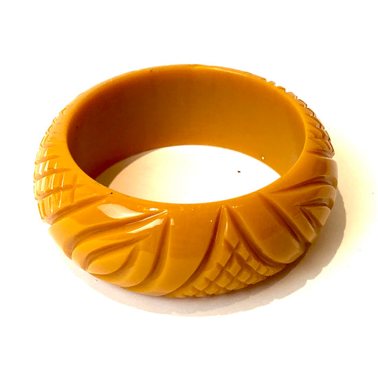 carved butterscotch bangle bracelet
