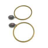 brass loop earrings