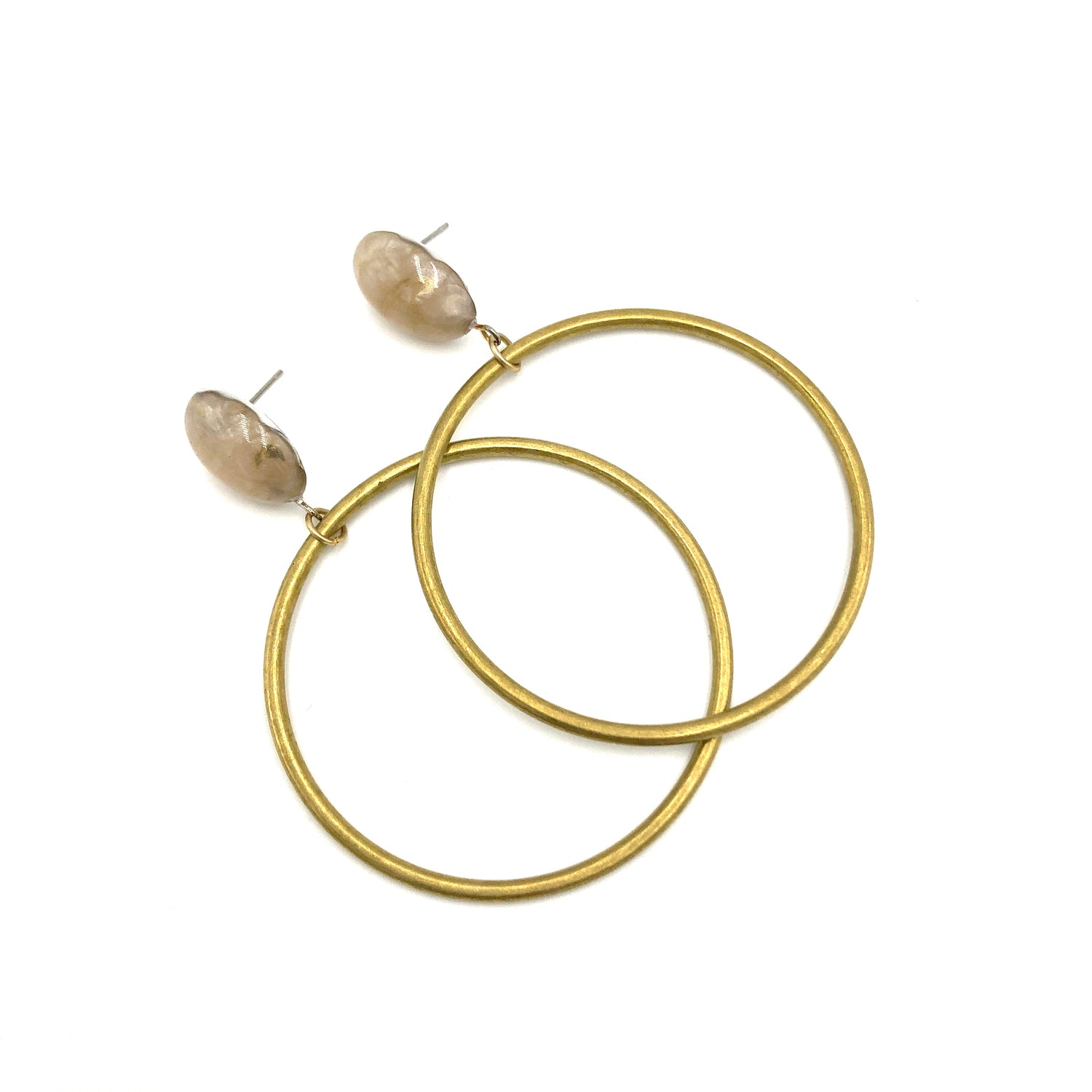 big brass earrings