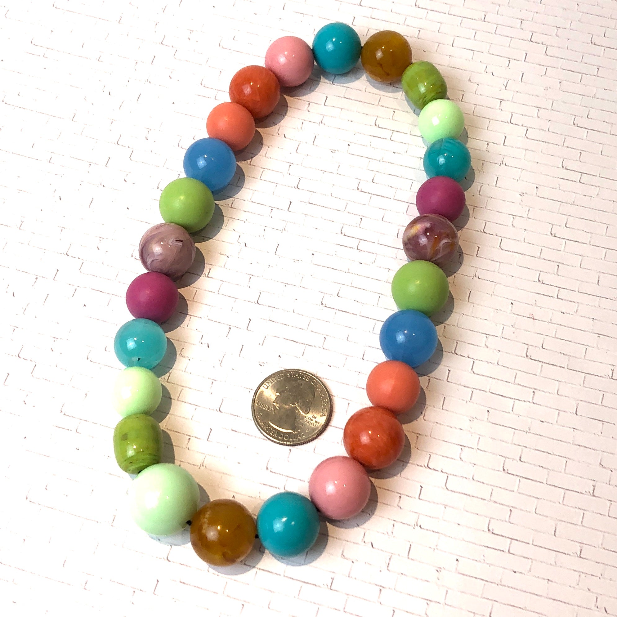 lucite beaded necklace