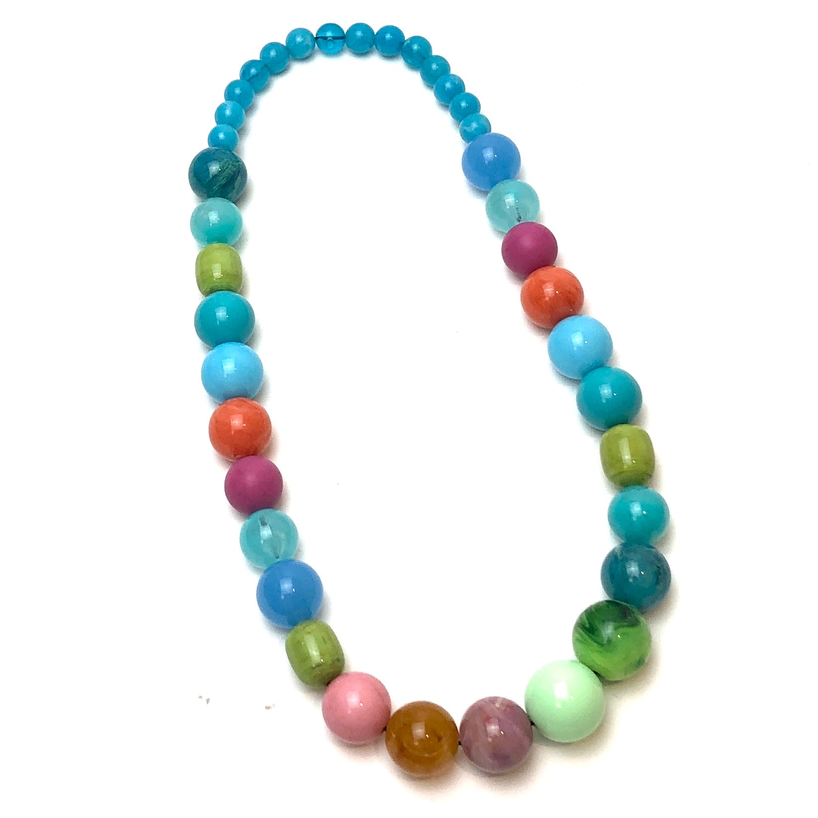 Salvaged Fruit Lucite Stretch Bauble Necklace - Midi