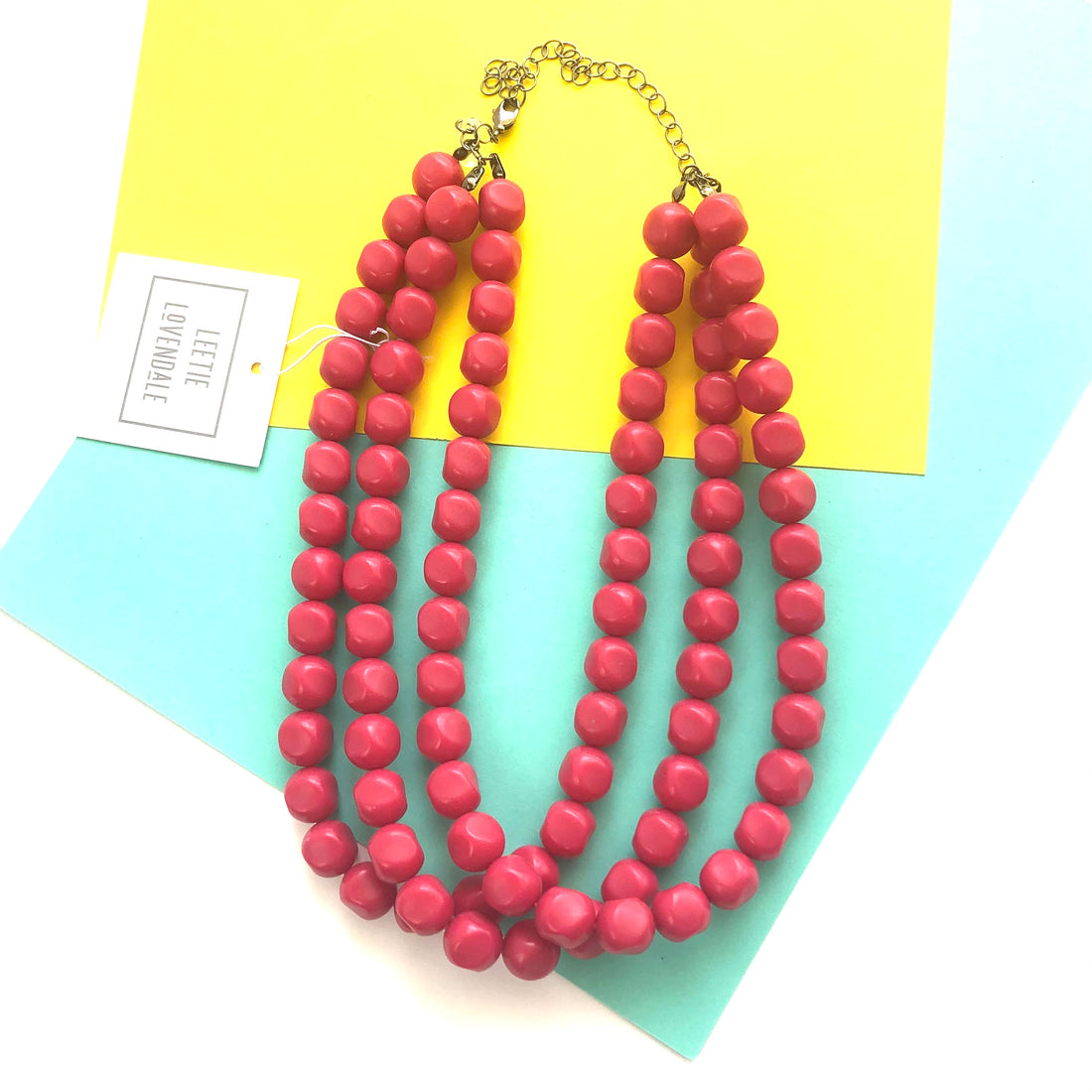 hot pink morgan necklace