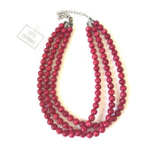 cranberry red necklace