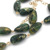 vintage lucite beads green