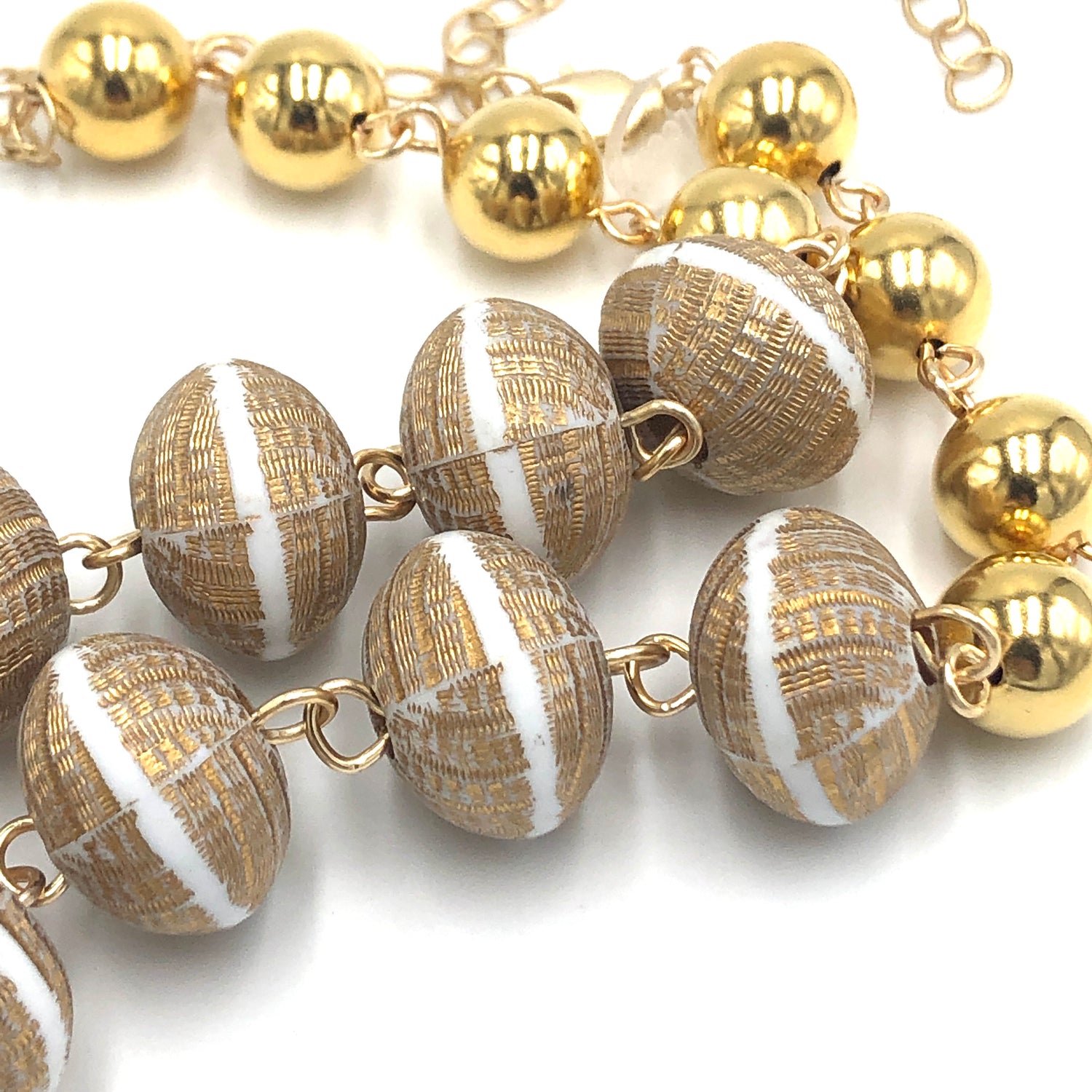 vintage gold beads