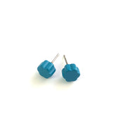 turquoise flower studs