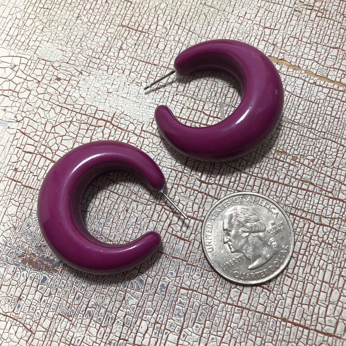 chunky violet hoops