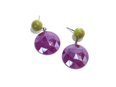 big purple earrings