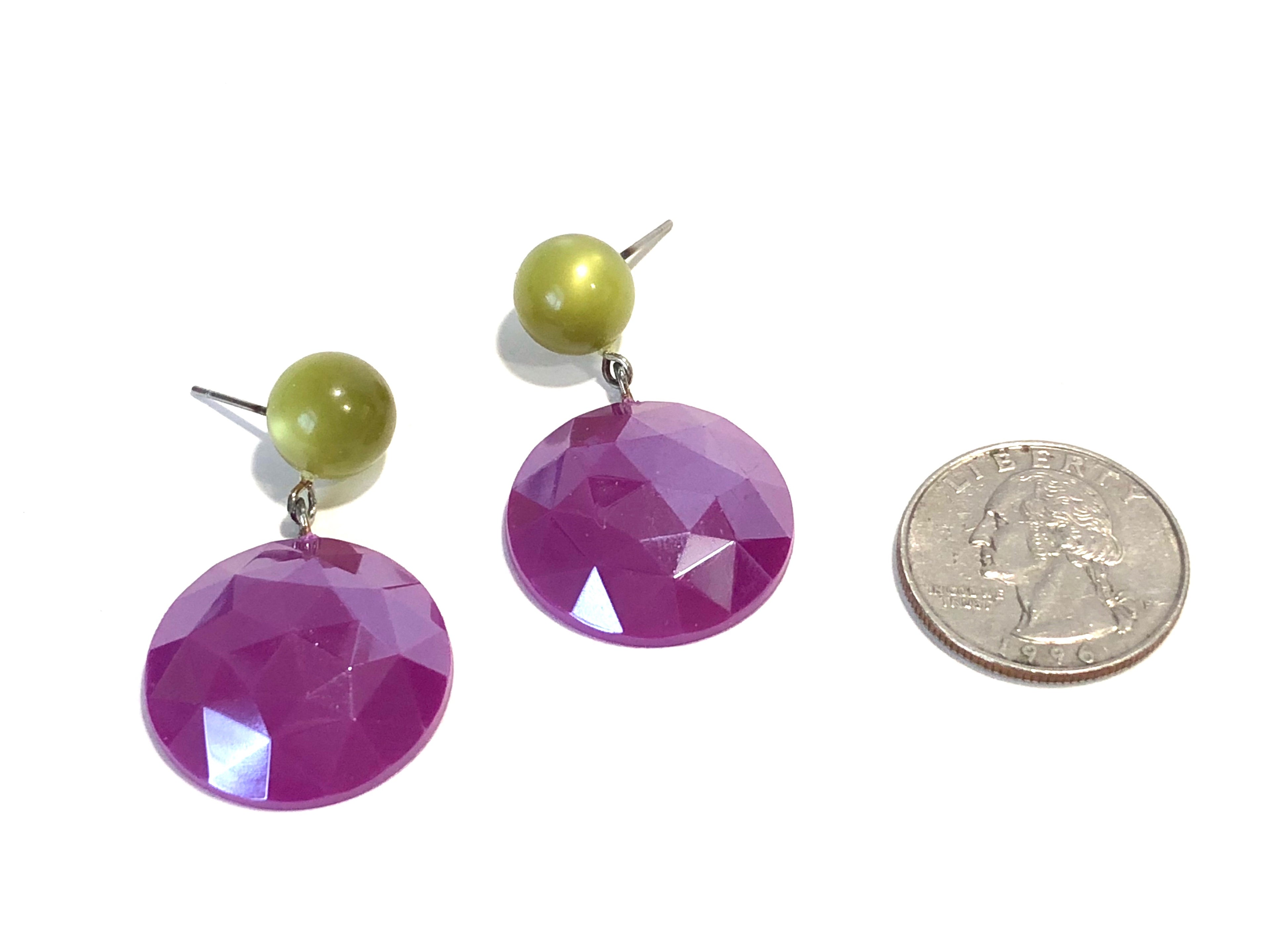 statement earrings violet