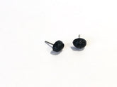 small black scarab earrings