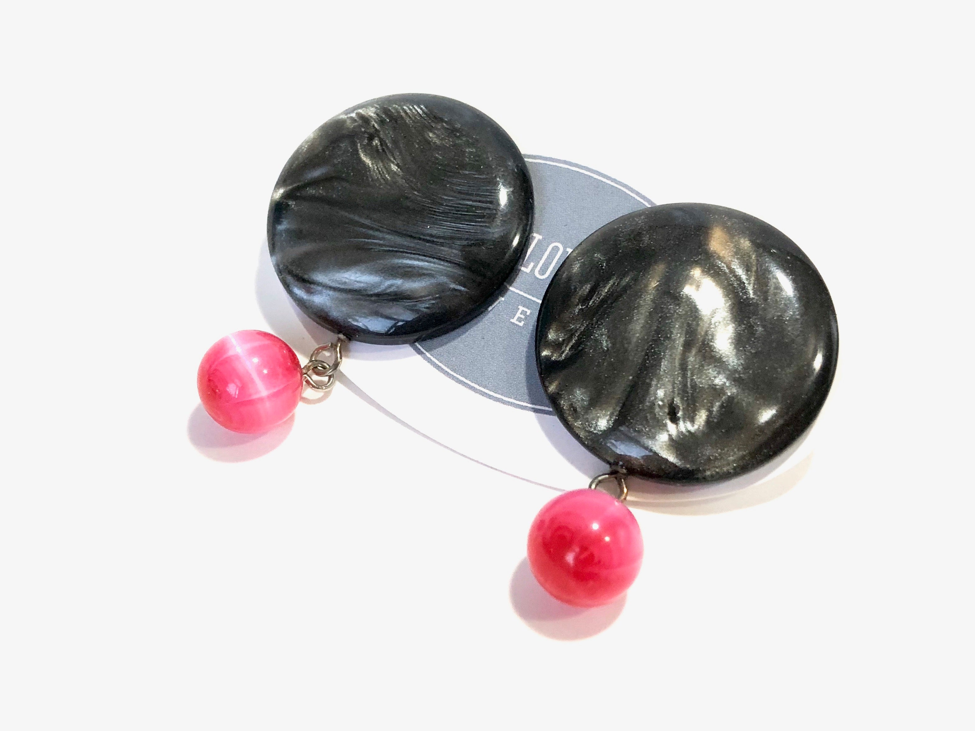 marbled lucite earrings