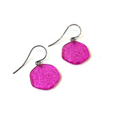 hot pink dangle earrings