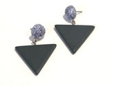 gray purple earrings